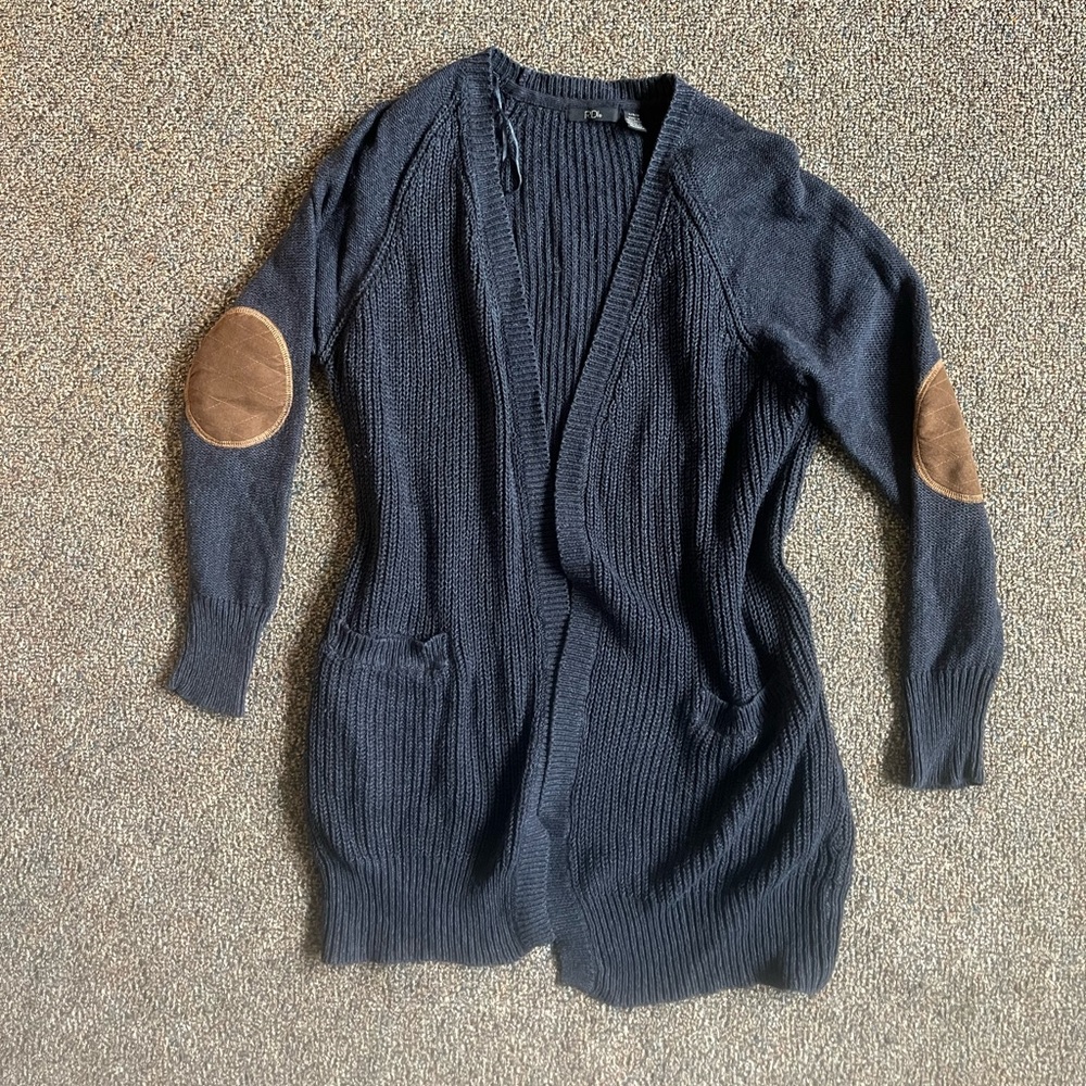 Navy Blue Long Cardigan